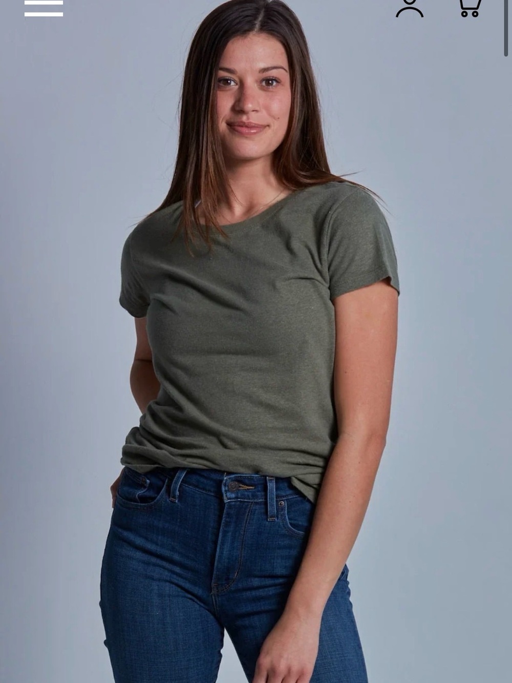 Omni hemp short sleeve tee in XS